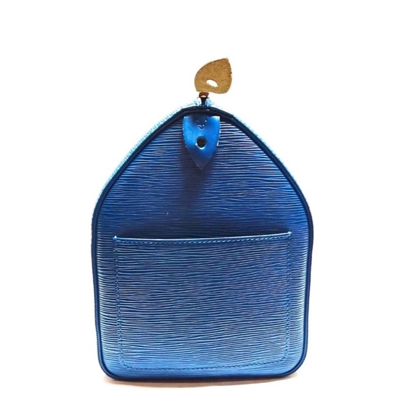 Louis Vuitton Epi 35 Speedy leather  Blue Tote - Picture 10 of 12